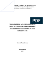 Viabilidade Do Aproveitamento de Água de Chuva em Zonas Urbanas.. Estudo de Caso No Município de Belo Horizonte - MG PDF