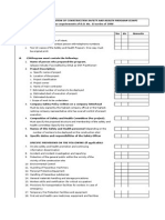 DOLE CSHP Checklist 2011