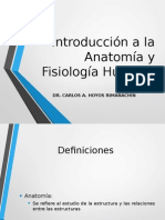 Introduccion A La Anatomia y Fisiologia