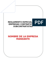 Reglamento de seguridad para contratistas