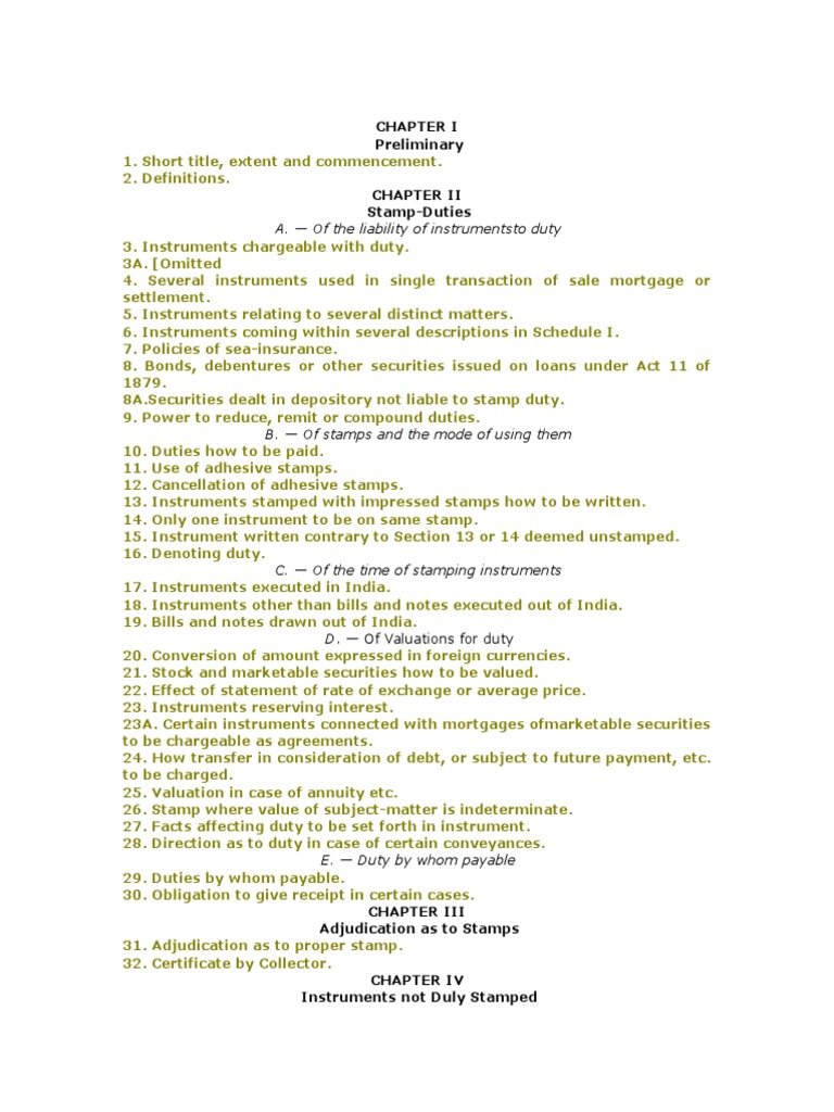 The Indian Stamp Act 1899 | PDF | Negotiable Instrument | Securities ...