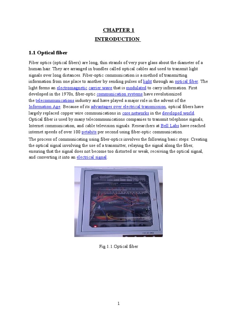 Introduction to Optical Fiber Communication | PDF | Fiber Optic ...