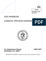 DOE Handbook Chemical Process Hazards Analysis 1996