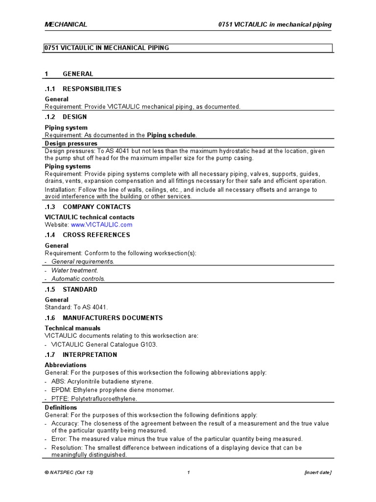 0751 VICTAULIC in Mechanical Piping | PDF | Valve | Pipe (Fluid Conveyance)