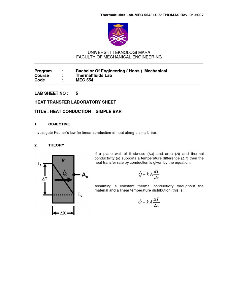 Simple Heat Conduction Lab Experiment | PDF | Teaching Methods ...