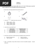 Soalan Peperiksaan Pertengahan Tahun Sains Tahun 4 2015