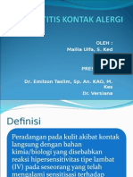 Dermatitis Kontak Alergi Presentasi