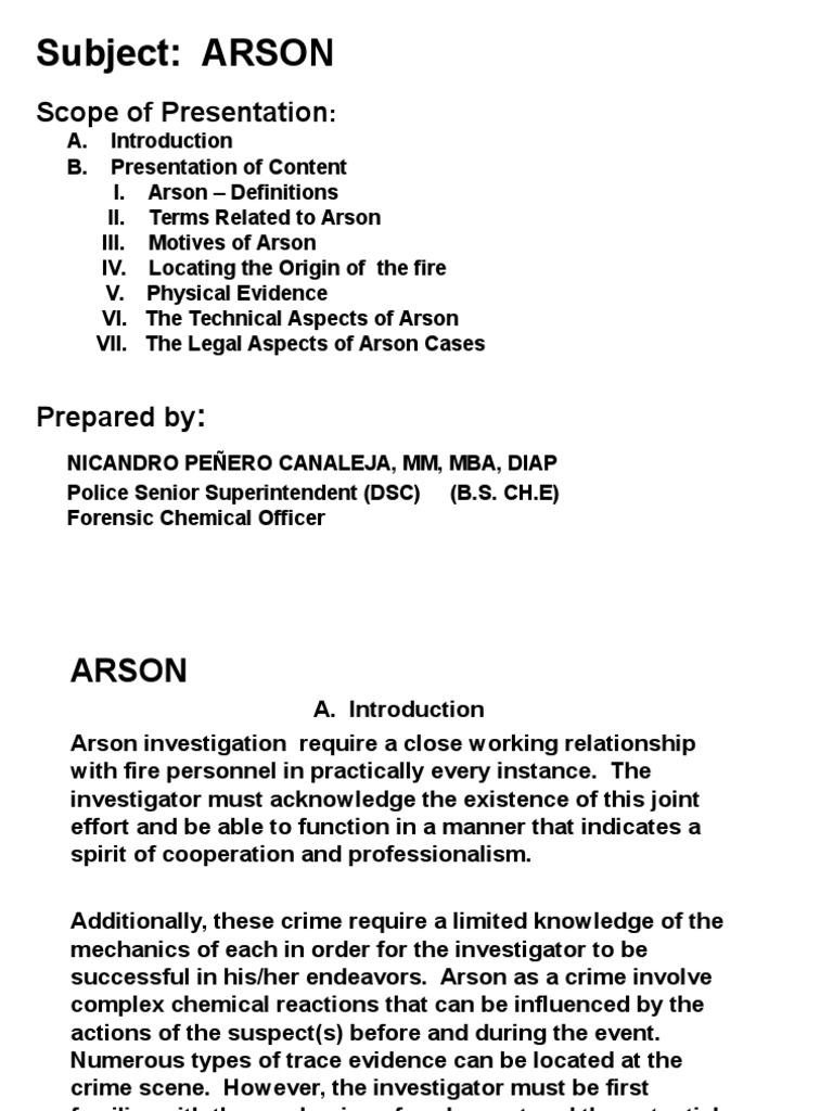 Arson PDF Combustion Oxygen
