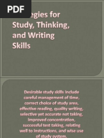 Strategies For Study, Thinking, and Writing Skills