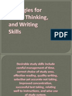Strategies For Study, Thinking, and Writing Skills