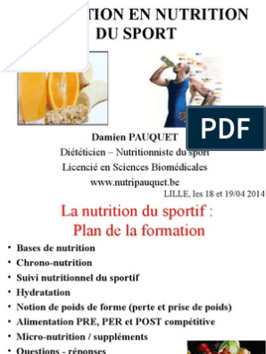 Nutrition du sport