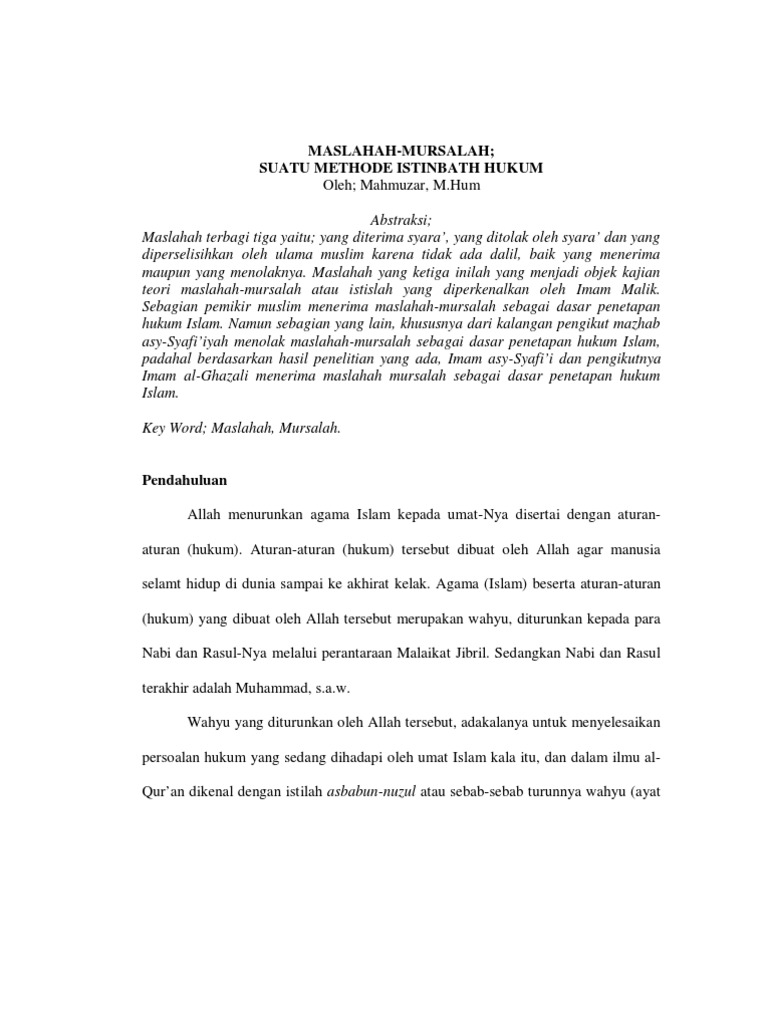 Istihlah | PDF | Agama & Spiritualitas