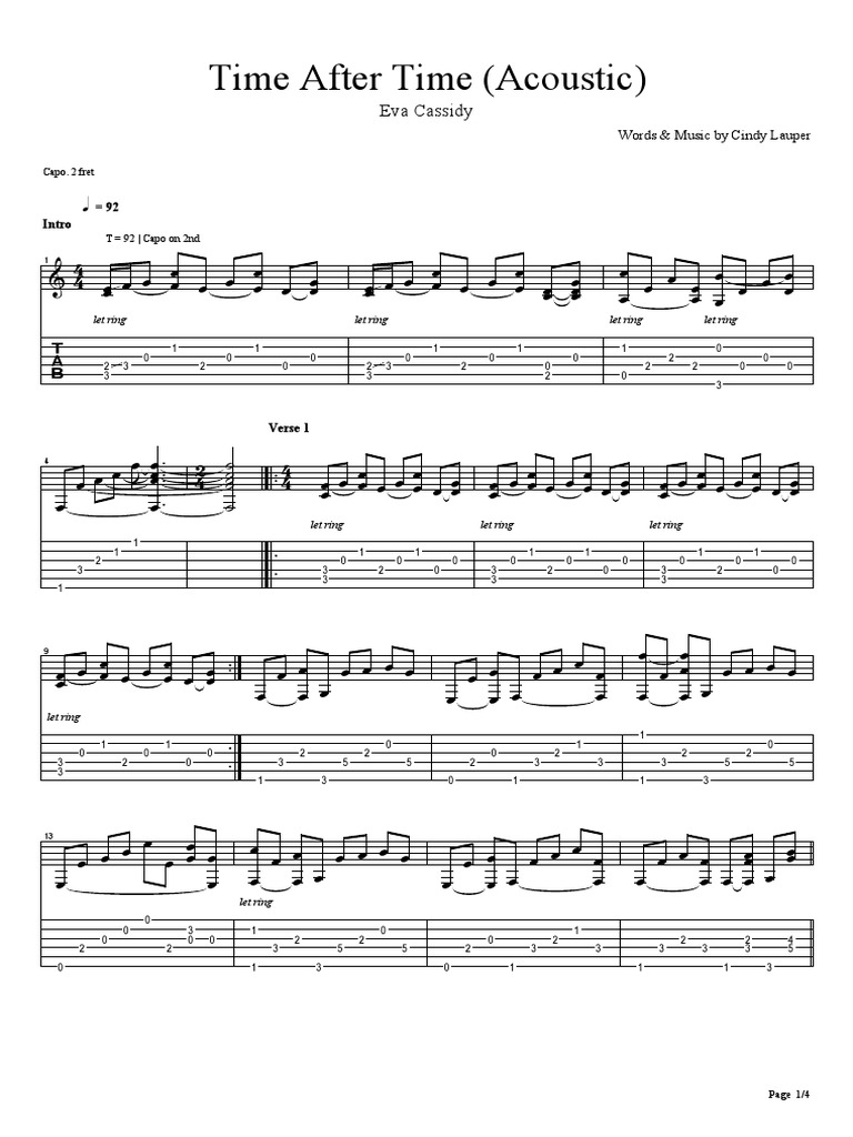 ozzy osbourne time after time tab