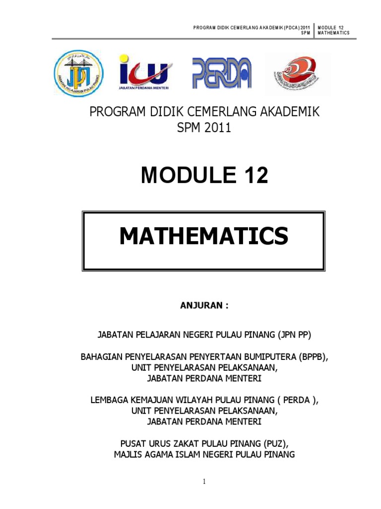 Module 12 Mathematics 1449 | PDF