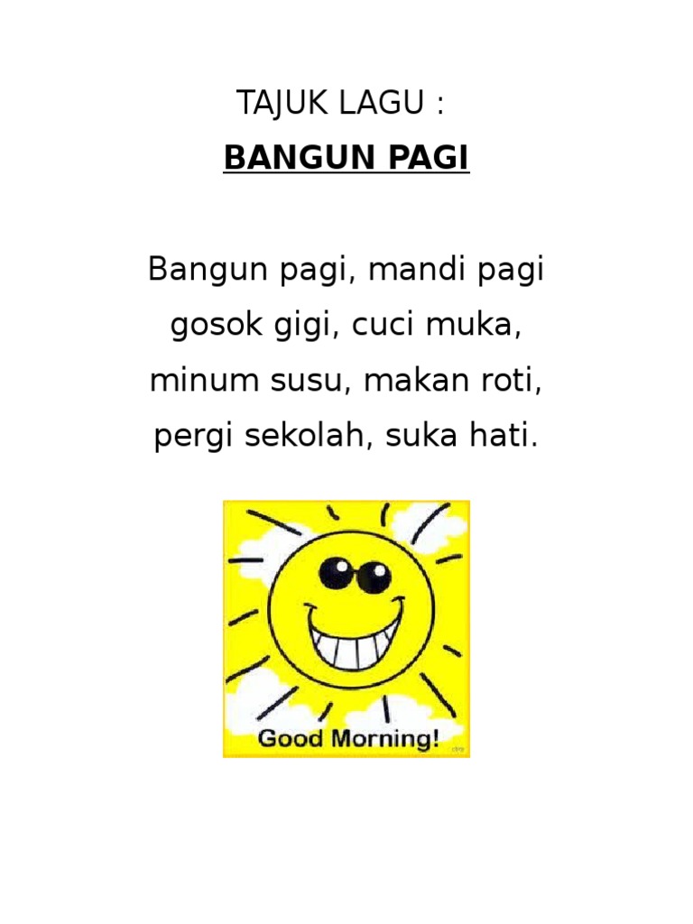 Lagu Bangun Pagi Pdf
