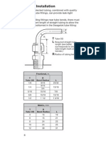 Tubing Installation: Fractional, In. T Tube OD R Bend Radius L