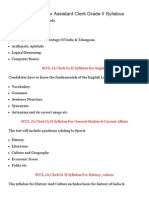 SCCL JA Clerk GR II Syllabus - Junior Assist New Exam Pattern