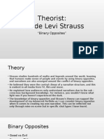 Theorist - Claude Levi Strauss