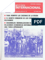 Revista Internacional-Nuestra Época-Edición Chilena Octubre de 1985