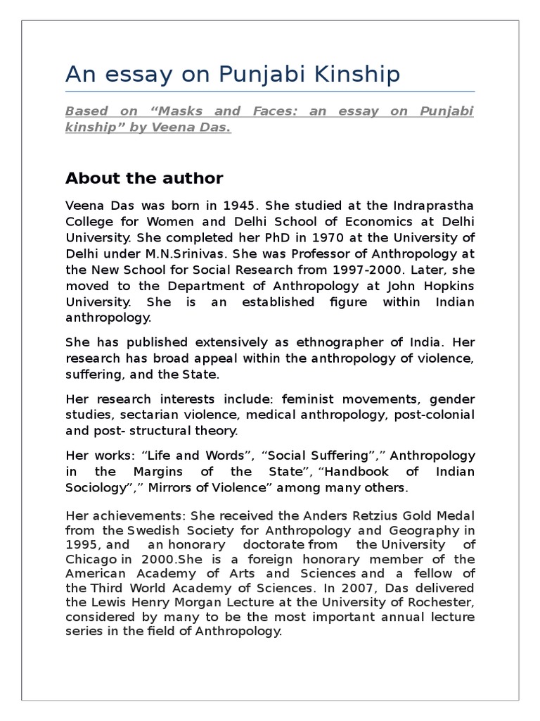 Importance of kinship essay picture