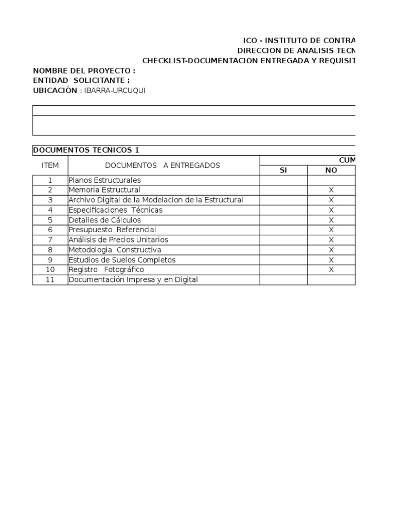 Check List-Formato Para Revision Estructural | Fundación (Ingeniería ...