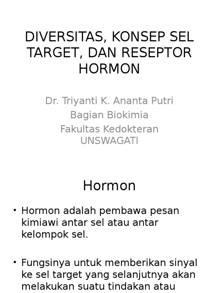 Reseptor Hormon dan Sel Target | PDF