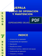 Espesador Delkor Operación y Mantenimiento