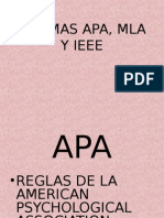 Normas Apa, Mla y Ieee