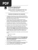 SCIT - SampleTest Pattern For 2015