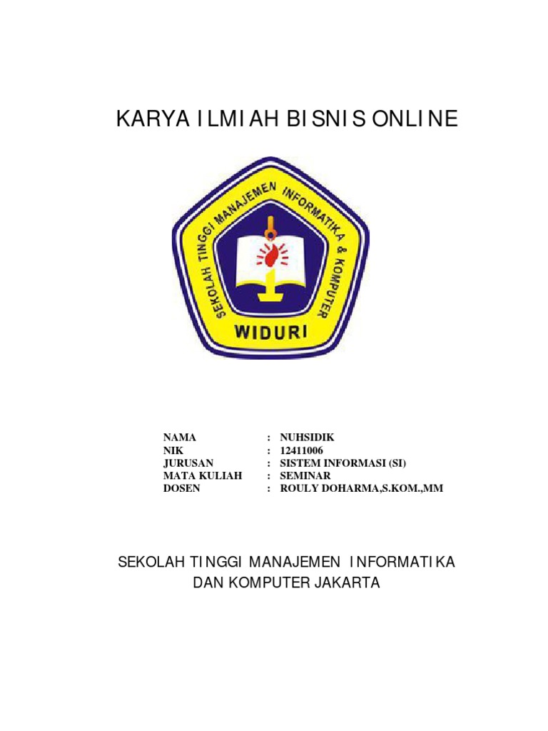 Karya Ilmiah Bisnis Online - (12411006 Nuhsidik Si | PDF