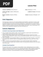 Unit Objective: Lesson Plan