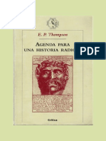 THOMPSON Edward. Agenda Para Una Historia Radical. Ed. Crítica.