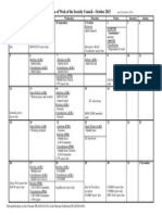 Provisional Programme of Work of The Security Council - October 2015