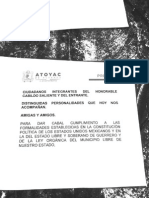 Dámaso Pérez: Toma de Protesta Como Presidente de Atoyac 2015-2018