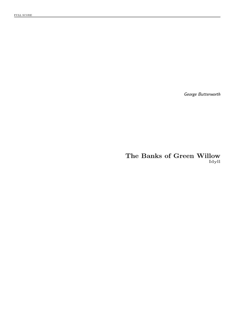 Butterworth Banks of Green Willow PDF Continuous Pitch