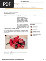 Tulipas de Tecido Passo a Passo