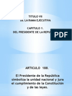 Titulo VII de La Rama Ejecutiva