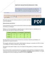 1 Determinante de Una Matriz de Orden Dos y Tres