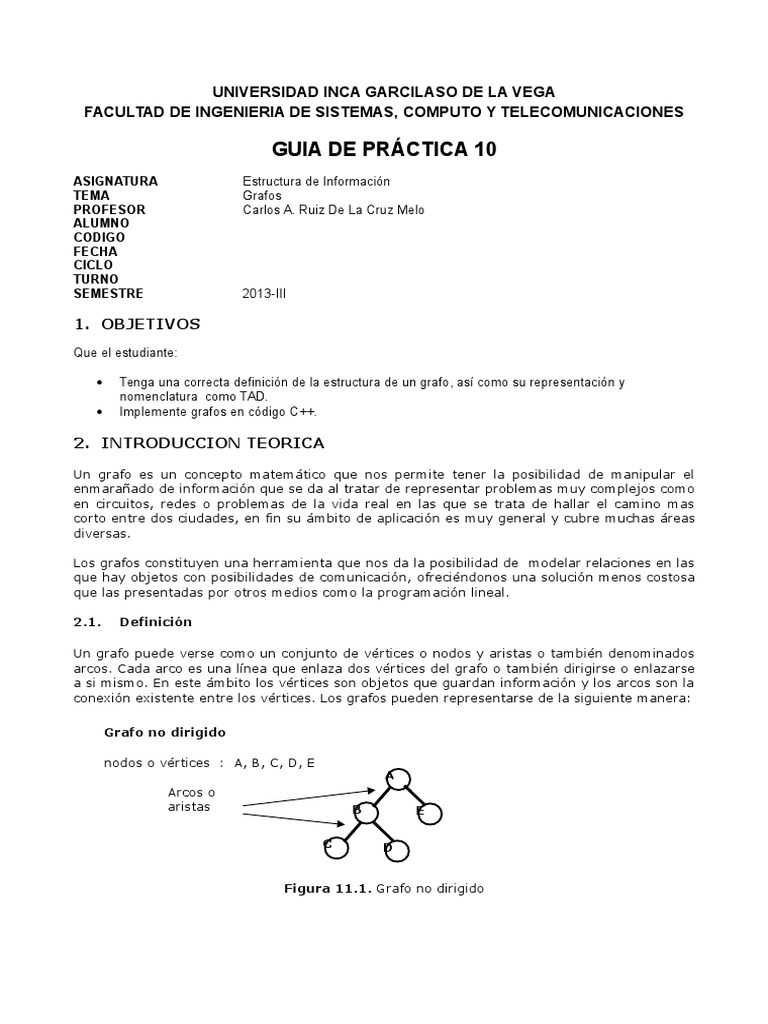 Guía de Grafos en C++ para Ingeniería | PDF | Vértice (teoría de grafos ...
