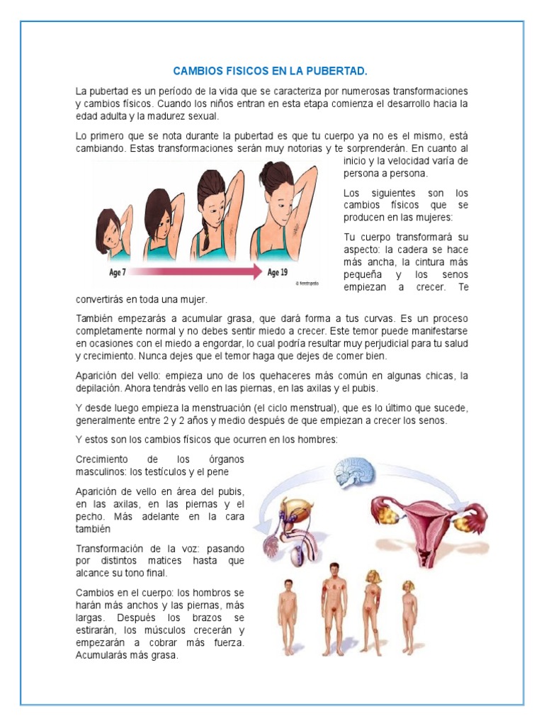 Cambios Físicos en la Pubertad Femenina | PDF | Adolescencia | Pubertad