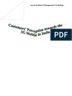 Download project on customer perception towards the 3G mobile by vikash SN28349592 doc pdf