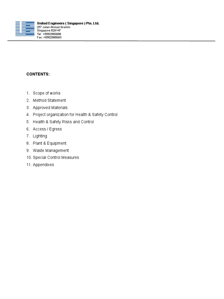 Method Statement For MDB & MSB | PDF | Engineering | Manufactured Goods