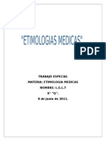 Ejemplos de Etimologías Medicas