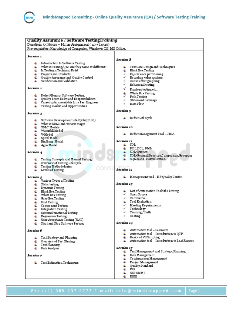 Online QA & Software Testing Training | PDF | Software Testing ...