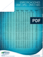 Especificaciones de Tuberia