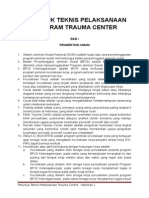 Petunjuk Teknis Pelaksanaan Untuk Rumah Sakit Trauma Center