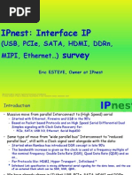 IPnest: Interface Ip Survey USB PCIe HDMI DDR MIPI