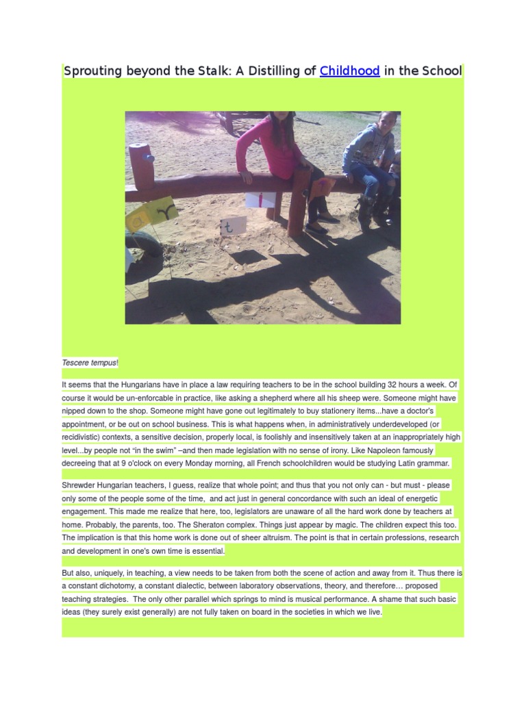 Sprouting Beyond The Stalk PDF Psychological Concepts Cognitive