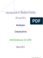 Introduction To Modern Fortran: I/O and Files