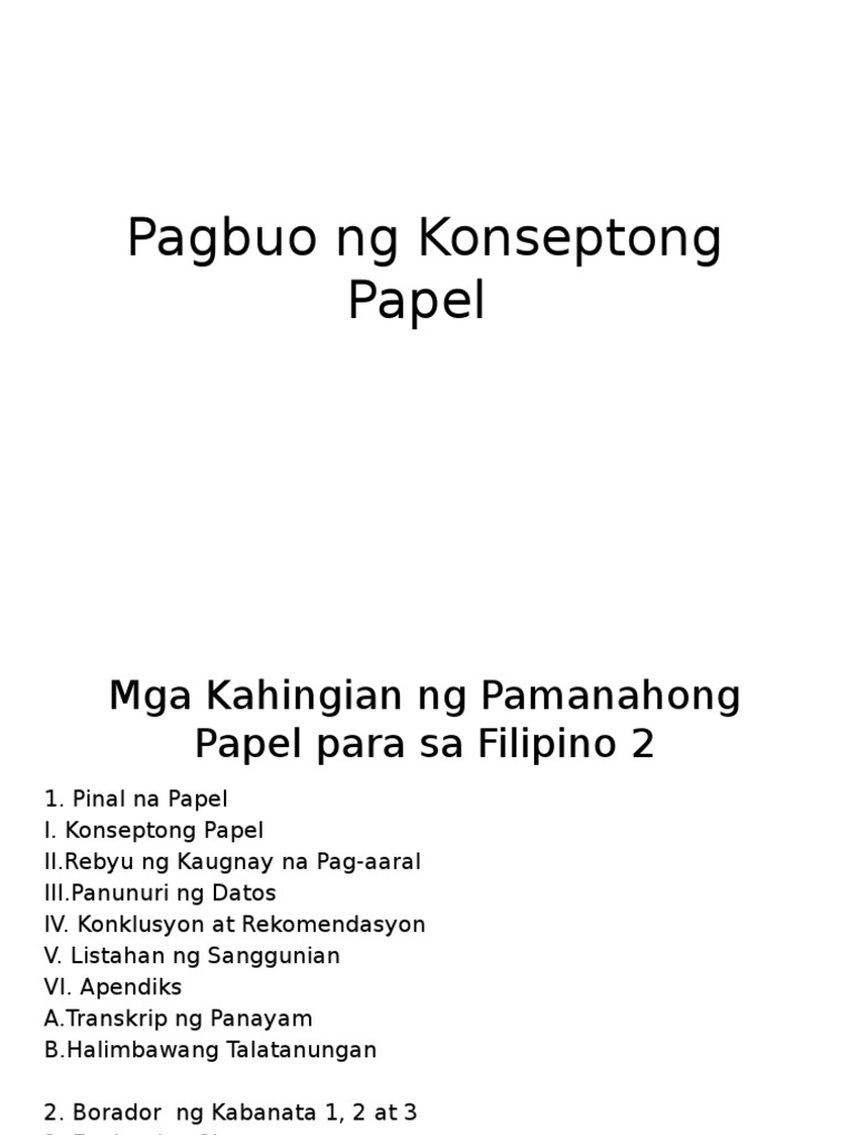 Konseptong Papel Tungkol Sa Bullying
